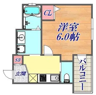 ワコーレヴィータ神戸中山手【2階】の間取り