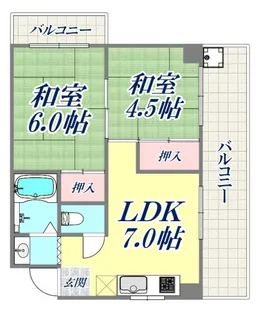 ロイヤル石井【2階】の間取り