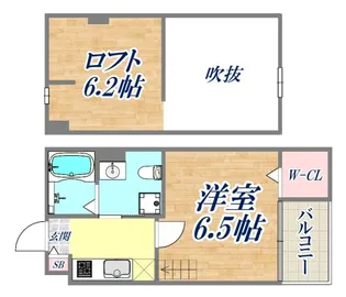 Yutopia新長田【2階】の間取り