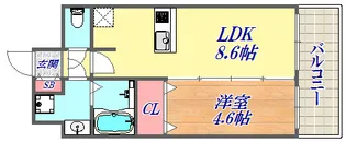 プレサンスKOBEアモーレ【9階】の間取り