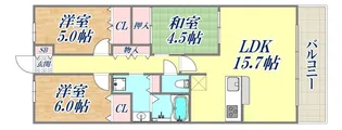 プラウドシティ神戸名谷シーズンヴィラ棟【2階】の間取り