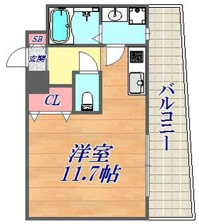 will Do三宮イースト【8階】の間取り