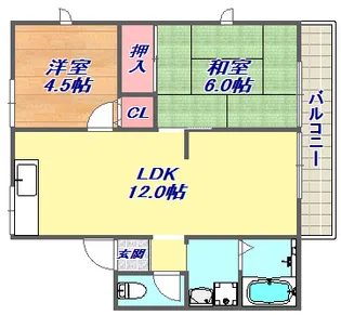 レトア大石1【1階】の間取り