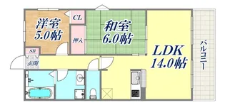 レ・ブローニュ【6階】の間取り