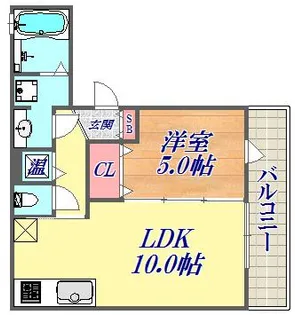 フラット松原【2階】の間取り
