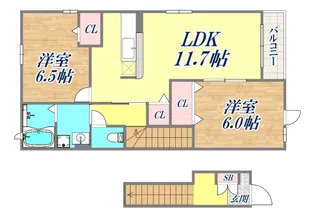 ネーベルベルク2番館【2階】の間取り