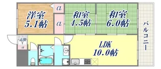 ワコーレニューウエスト【8階】の間取り