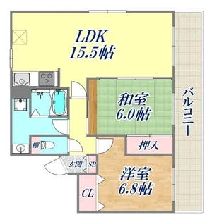 ハイツ本山【12階】の間取り