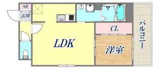 サンシエ神戸元町【2階】の間取り