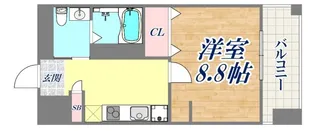 グラージェ三宮【11階】の間取り