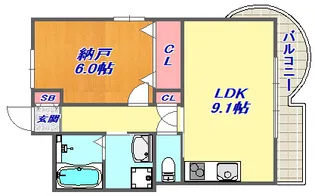 モンテルーチェ甲南【3階】の間取り