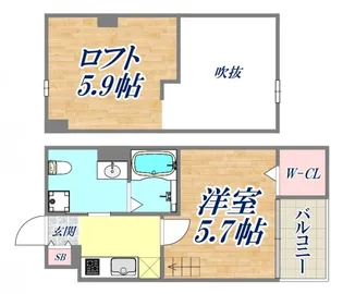 アクアレスト神戸西【1階】の間取り