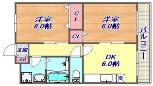ニューマリッチ魚崎【1階】の間取り