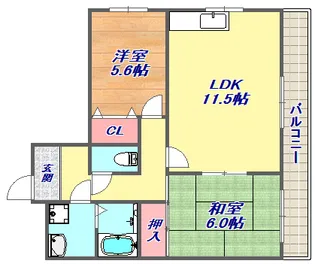 ファミリーハイツ徳井【5階】の間取り