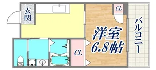 グランドハイツ岸本【2階】の間取り