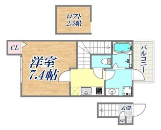 あんしん+熊野町08-1070【2階】の間取り