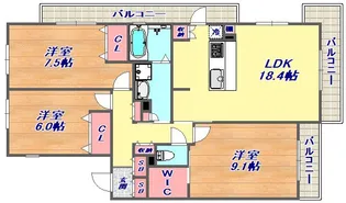 フェンテ住吉本町【2階】の間取り