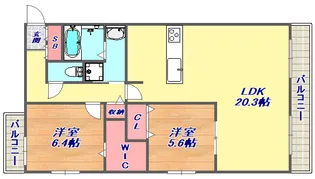 リブレ御影【1階】の間取り