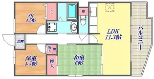 エテルノ神戸【4階】の間取り