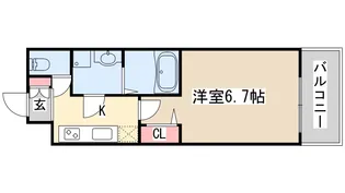 レジュールアッシュ神戸元町【7階】の間取り