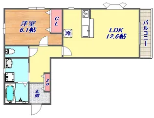 モンテボヌールⅡ【1階】の間取り