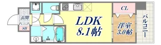 セレニテ神戸ミラクノール【9階】の間取り