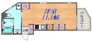 オーキッドレジデンス神戸三宮【5階】の間取り