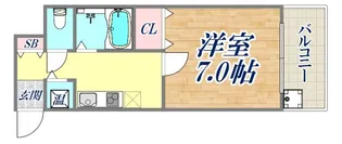 モダンアパートメント神戸新長田【2階】の間取り