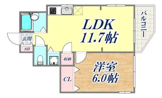 ヴェルドミール御影【7階】の間取り