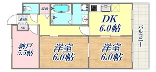 エスポワール六甲【1階】の間取り