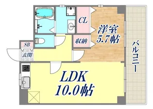 ワコーレ甲南【9階】の間取り