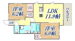キャム月見山1【1階】の間取り