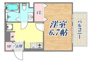 シャルマンコート北野【2階】の間取り