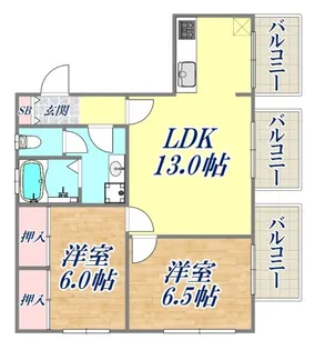 川元ビル【3階】の間取り