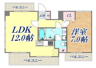 ローレル春日野道【9階】の間取り