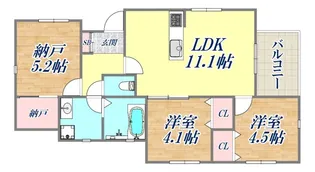 サンライズ平和台【2階】の間取り