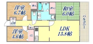 シティ南落合【8階】の間取り