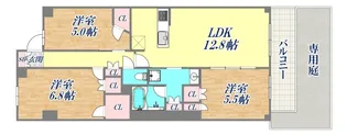 ミレーネ神戸住吉本町【1階】の間取り