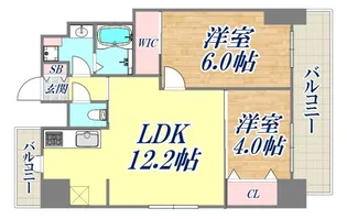 グルーブ新神戸Aria【6階】の間取り