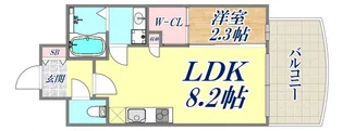 セレニテ三宮プリエ【9階】の間取り