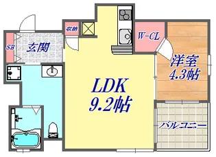 エルトスト神戸【4階】の間取り