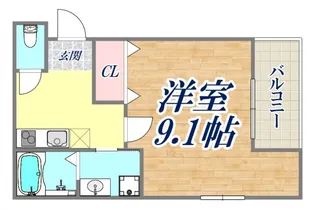 シリンクス.岡本1【1階】の間取り