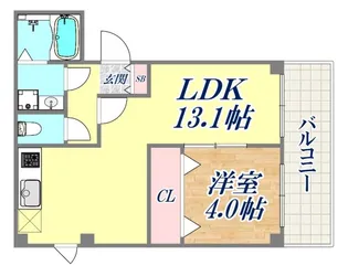 アヴァンティ三宮【2階】の間取り