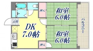 森南コーポ【2階】の間取り