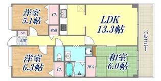 シティ南落合【7階】の間取り