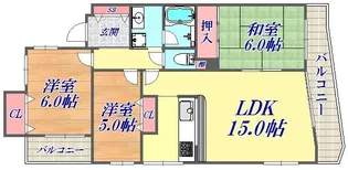 サンビルダー北野弐番館【9階】の間取り