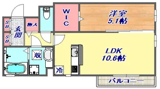 マルベリー甲南山手【1階】の間取り