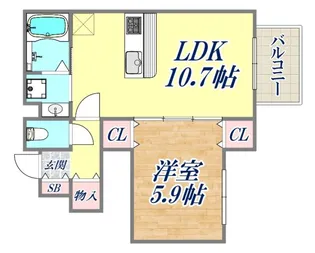 クラヴィーア【1階】の間取り