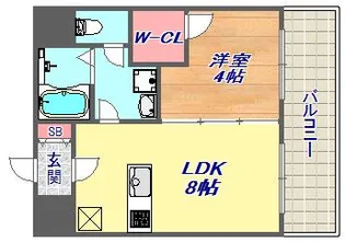 ブエナビスタ神戸イースト【3階】の間取り