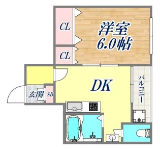 うえむらハイツ【1階】の間取り